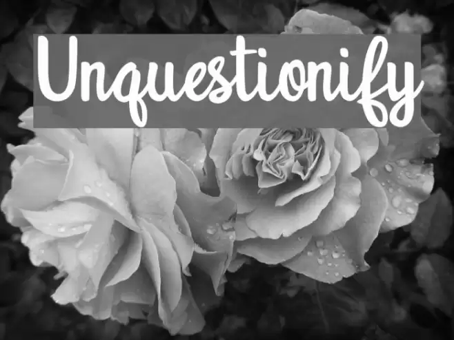 Unquestionify Font examples