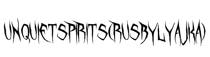 Unquiet Spirits(RUS BY LYAJKA)  baixar fontes gratis