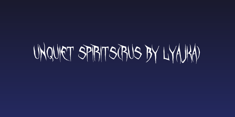 Unquiet Spirits(RUS BY LYAJKA) Social Header