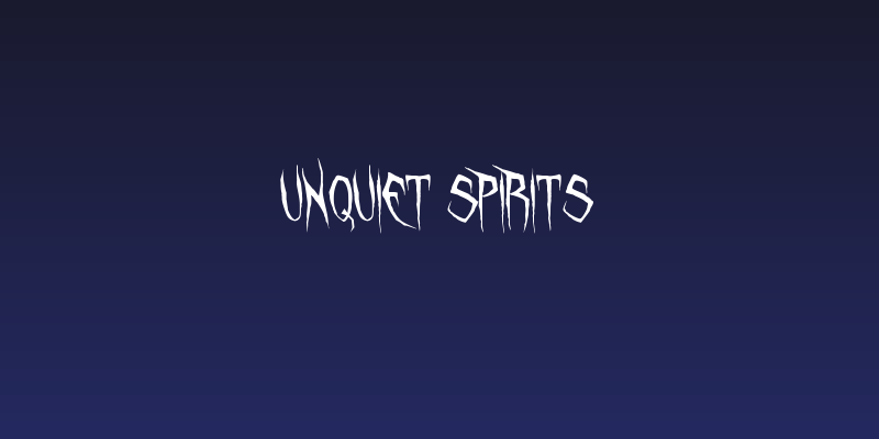 Unquiet Spirits Social Header