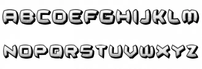 Unreal Regular Schriftart Groß