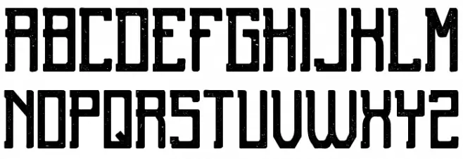 Unreal Rough Schriftart Groß