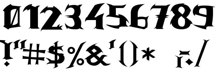 Unreal Tournament Font OTHER CHARS