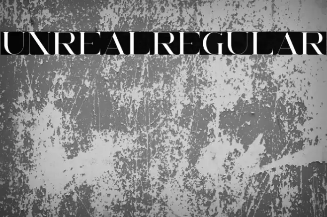 UnrealRegular Font examples