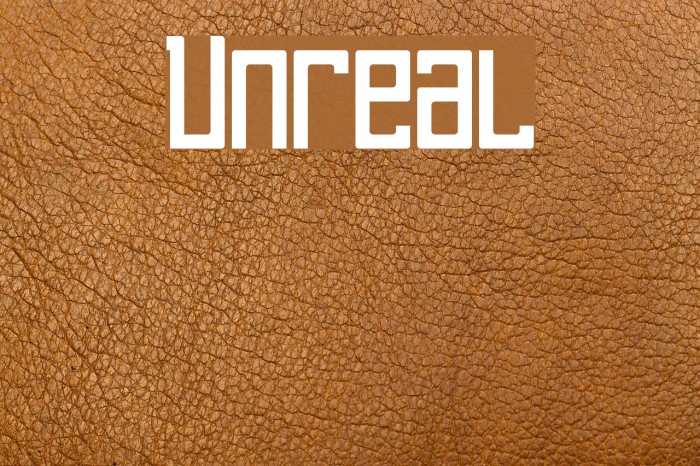 Unreal Font examples