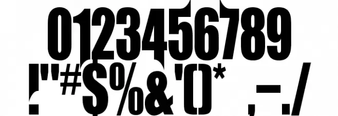 Unrealised Font OTHER CHARS