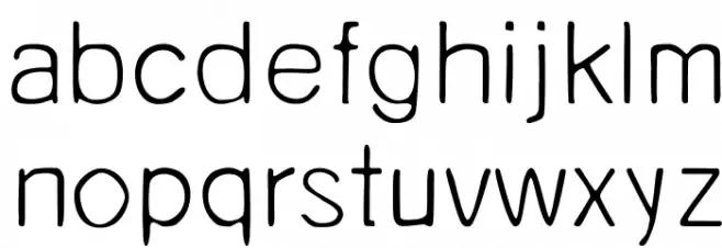 Unruly Light Font LOWERCASE