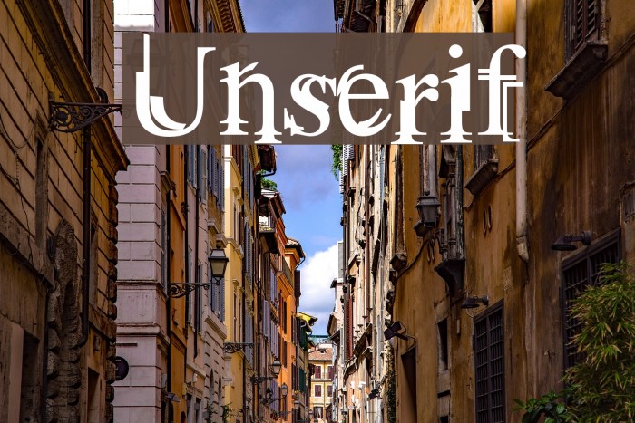 Unserif Font examples