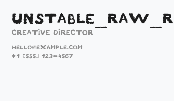 Unstable_raw_release Business Card
