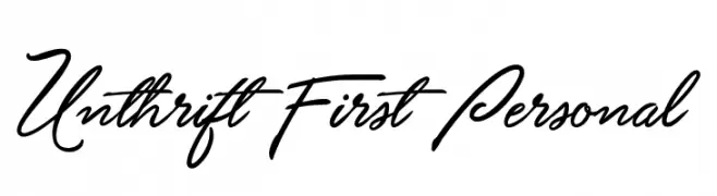 Unthrift First Personal  les polices de caractères gratuit tlcharger