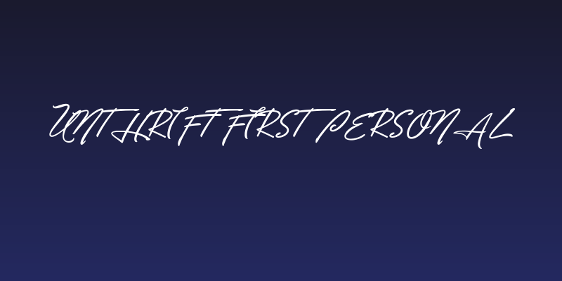 Unthrift First Personal Social Header