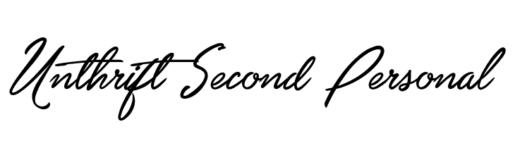 Unthrift Second Personal Font