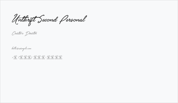 Unthrift Second Personal Business Card