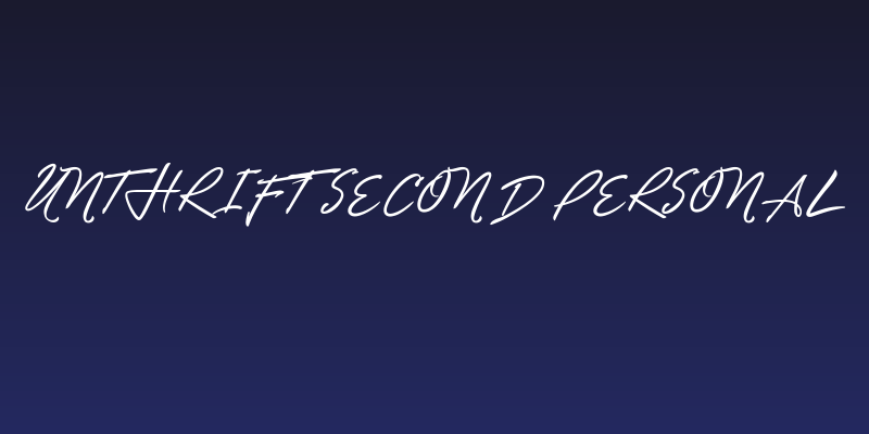 Unthrift Second Personal Social Header
