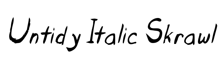 Untidy Italic Skrawl Font