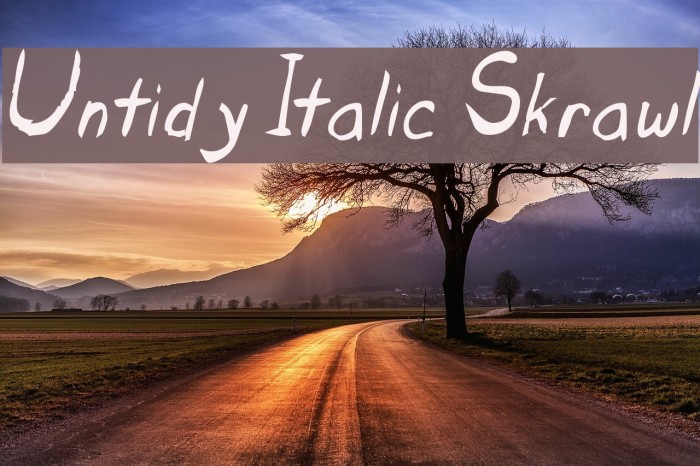 Untidy Italic Skrawl Font examples