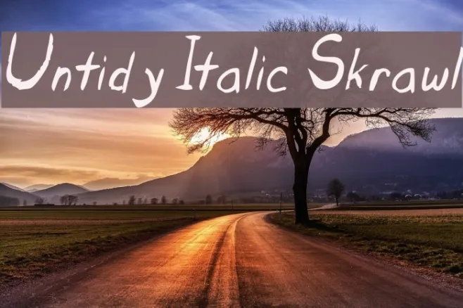 Untidy Italic Skrawl Example 2
