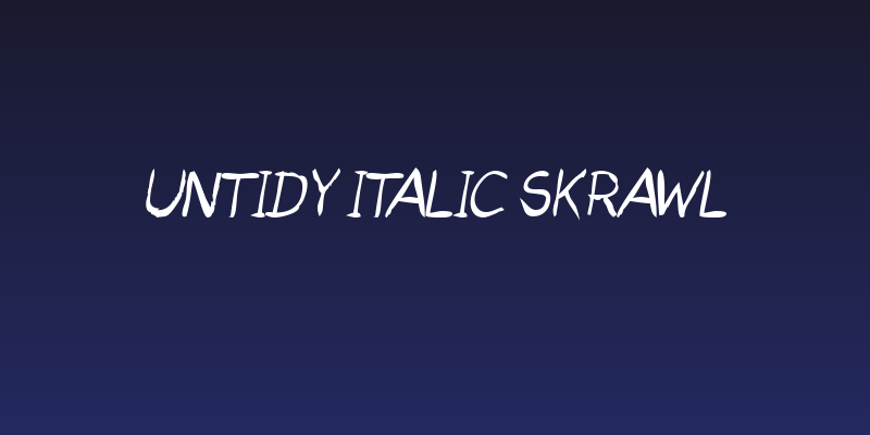 Untidy Italic Skrawl Social Header