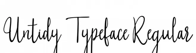Untidy Typeface Regular  Frei Schriftart Herunterladen