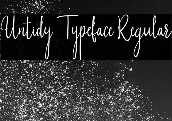 Untidy Typeface Regular Шрифта examples