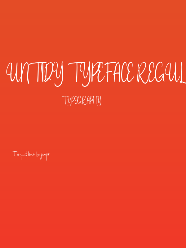 Untidy Typeface Regular Poster