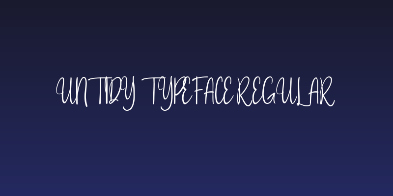 Untidy Typeface Regular Social Header