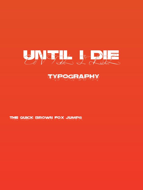 Until I Die Poster