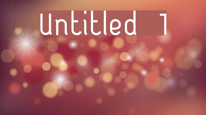 Untitled 1 Font examples