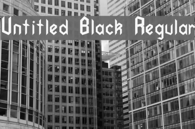 Untitled Black Regular Font examples