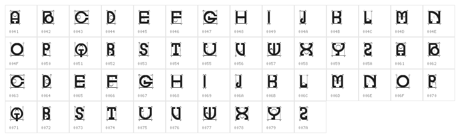 Untitled Regular Character Map