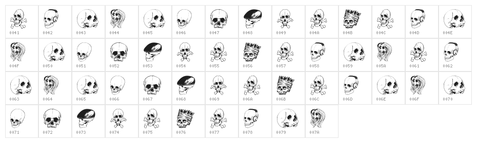 Untitled-Regular Character Map
