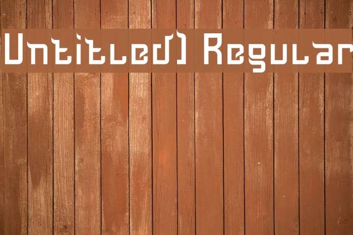 Untitled1 Regular Font examples