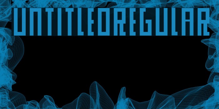 UntitledRegular Font examples