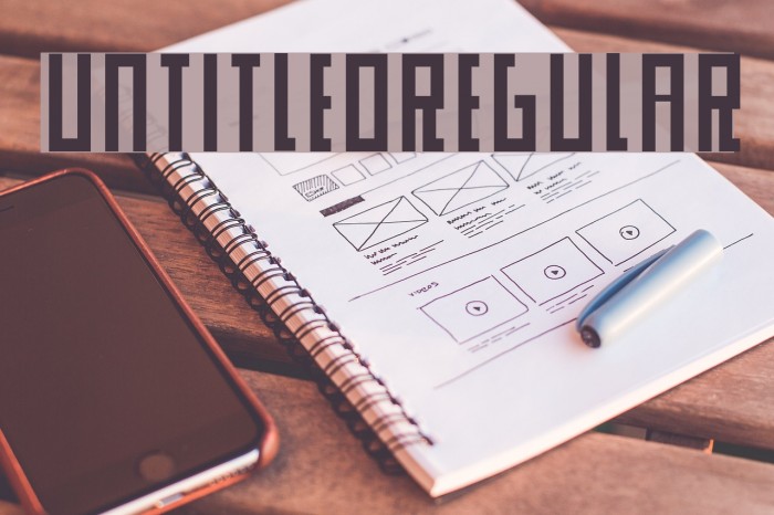 UntitledRegular Font examples