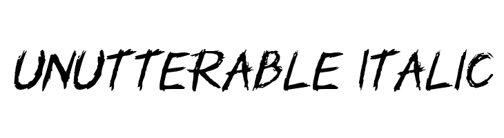 Unutterable Italic  नि: शुल्क फ़ॉन्ट्स डाउनलोड