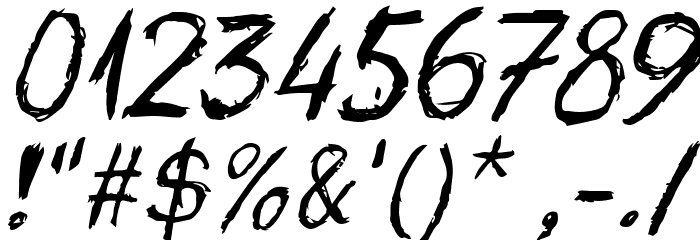 Unutterable Italic Font OTHER CHARS