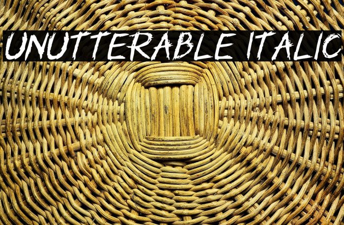 Unutterable Italic Example 1