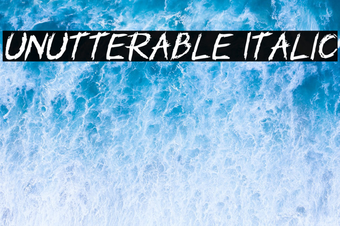 Unutterable Italic Example 2