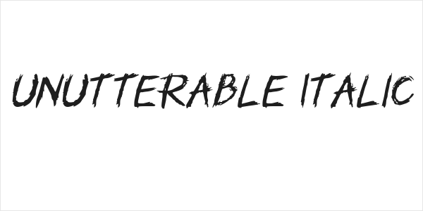 Unutterable Italic Logo