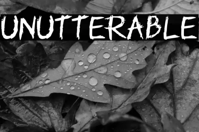 Unutterable Font examples
