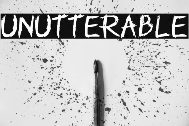 Unutterable Font examples