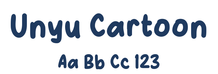 Unyu Cartoon Font Preview
