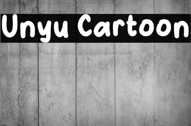 Unyu Cartoon Font examples