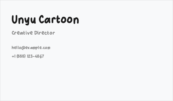 Unyu Cartoon Business Card