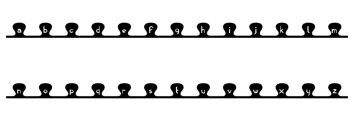Unzip Me Schriftart Kleinbuchstaben