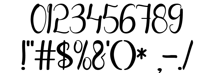 un village Font OTHER CHARS