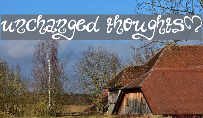unchanged thoughts$ Font examples
