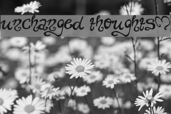 unchanged thoughts$ फ़ॉन्ट examples