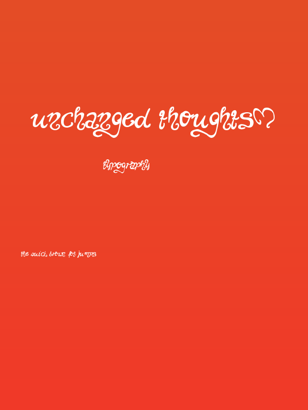 unchanged thoughts$ Poster