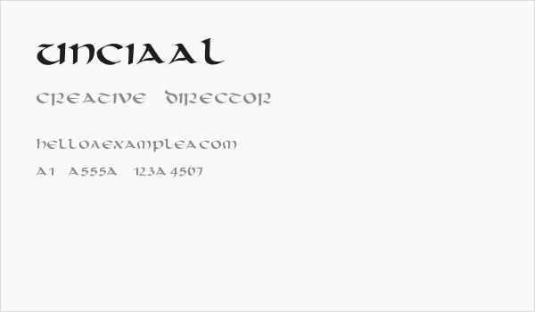 unciaal Business Card